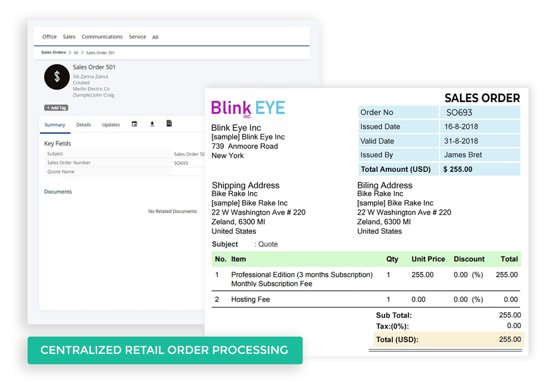 Centralized retail order processing from multi Channels