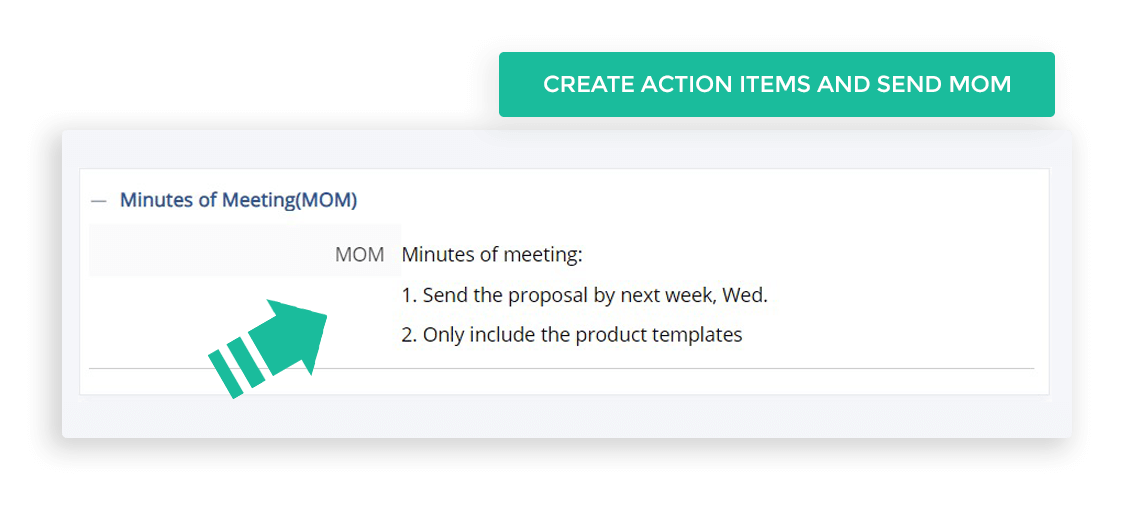 Create Action Items and Send MOM