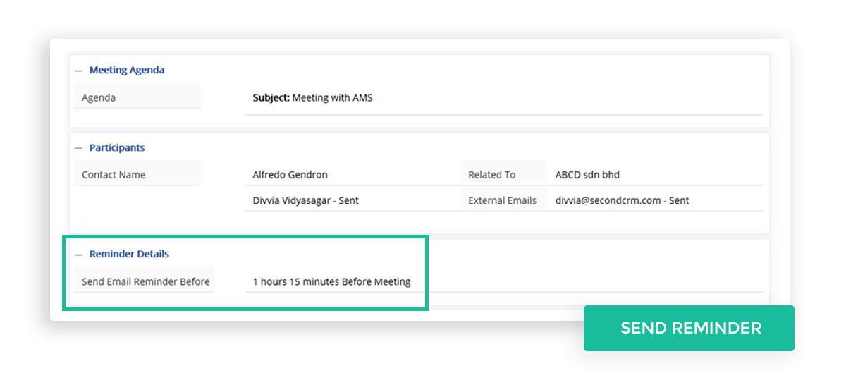 Send Reminder before and after Meetings