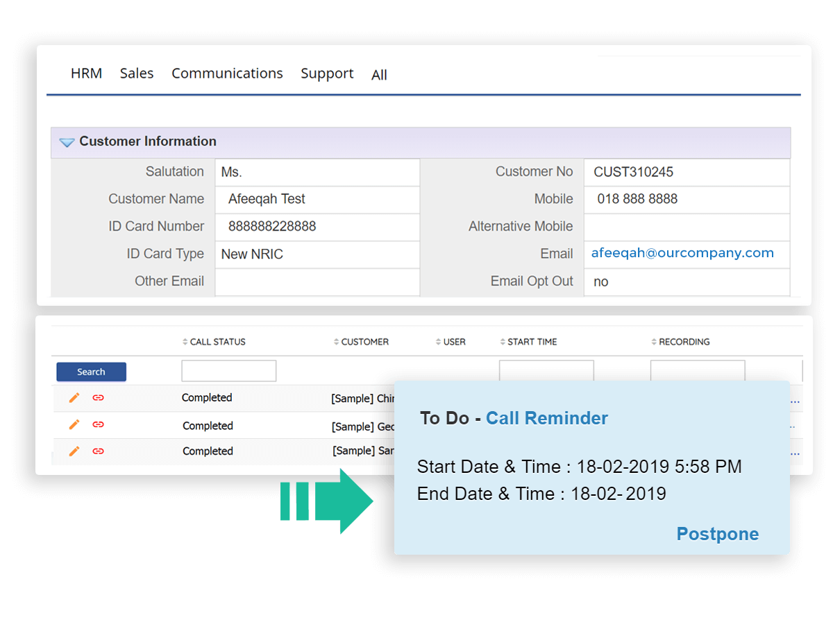 Set Callback Reminders