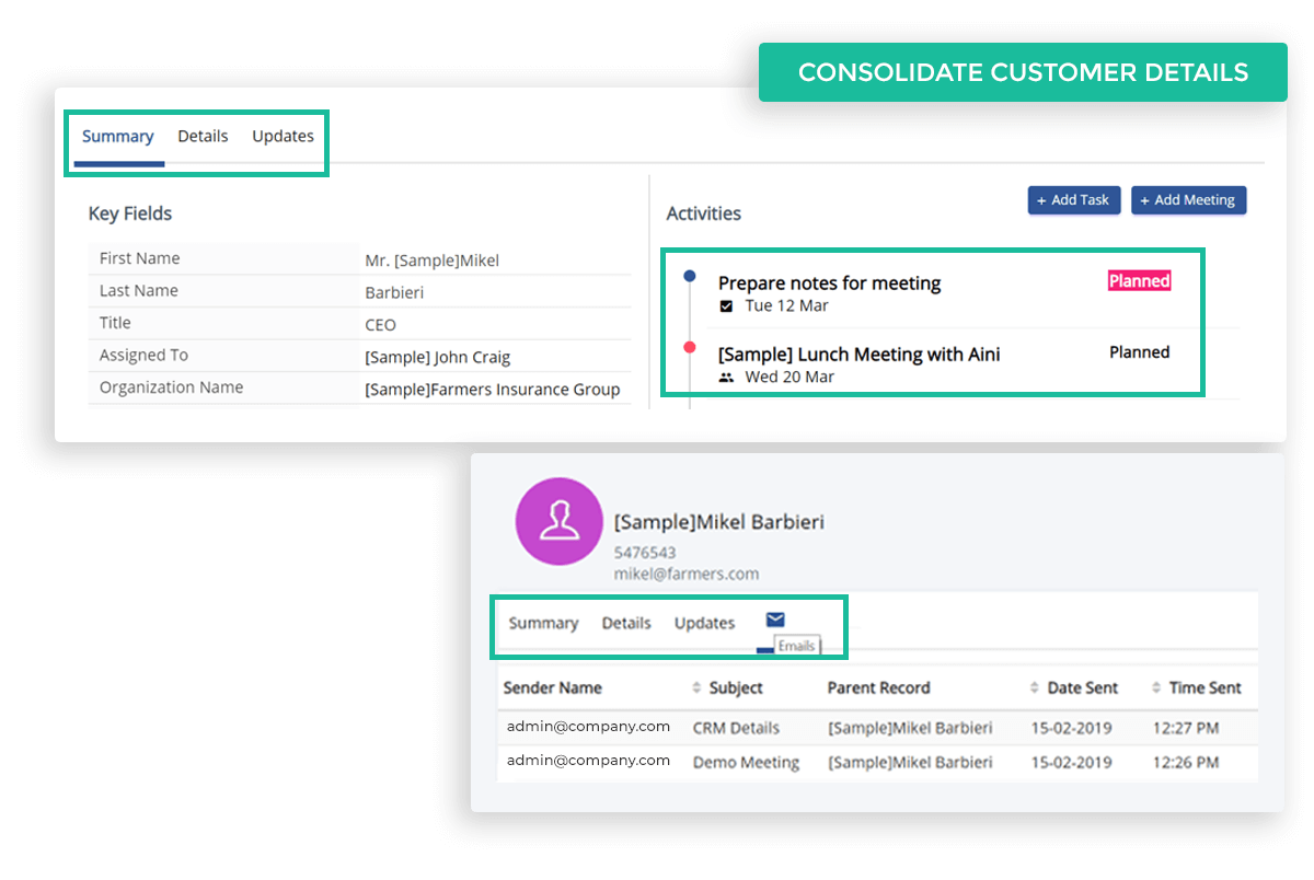 Consolidate Customer Details