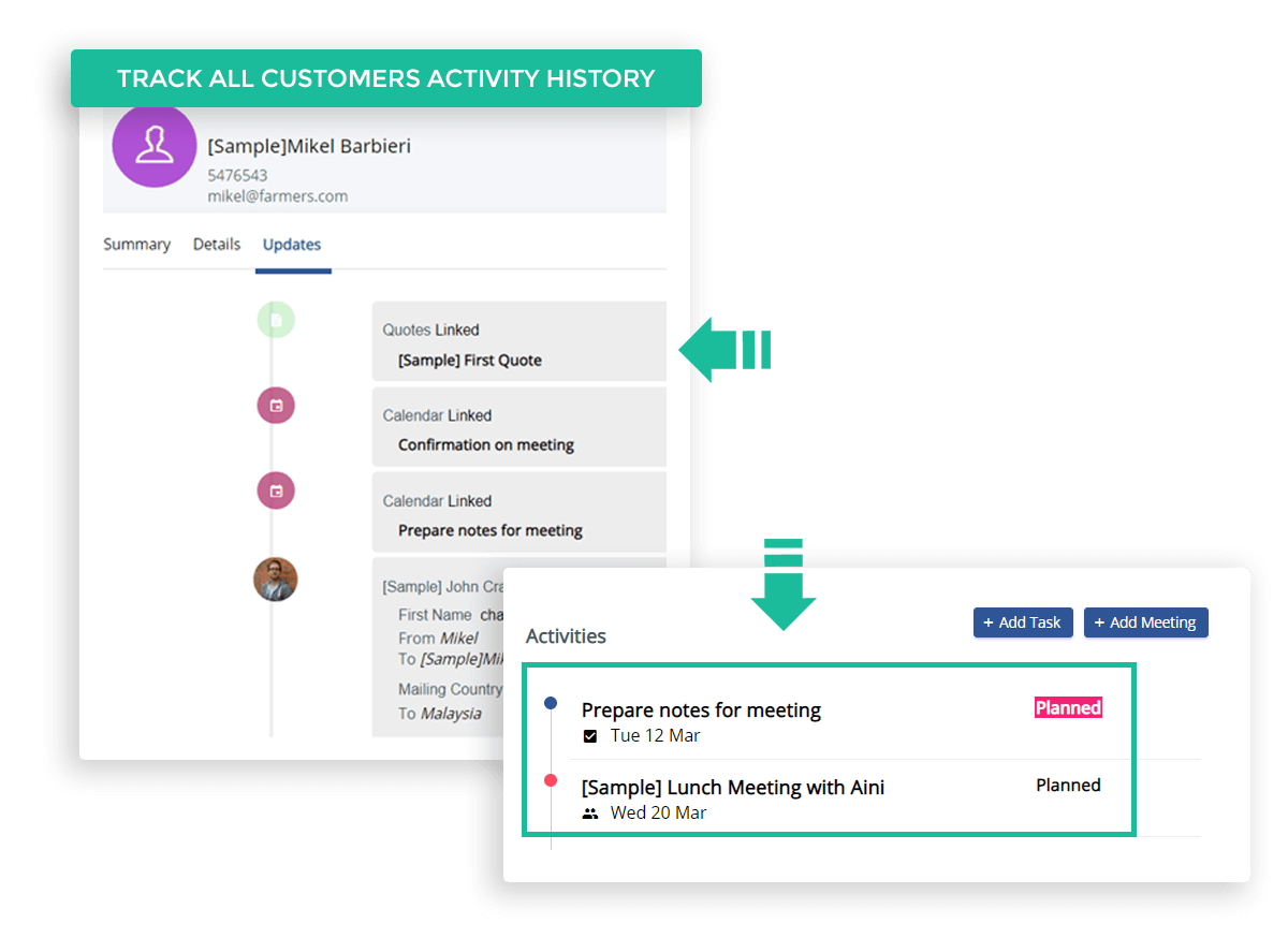 Track Customer Activity History