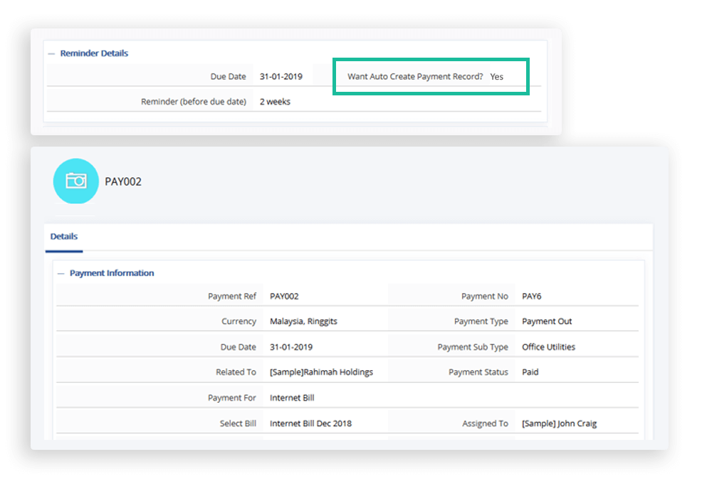 Create Payment vouchers after Bill Payment